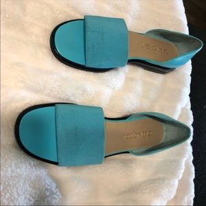 Cabin Creek Blue Mule Sandals Size 9